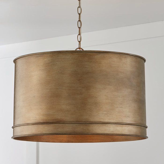 Capital Lighting 4 - Light Gold Drum Pendant | Wayfair